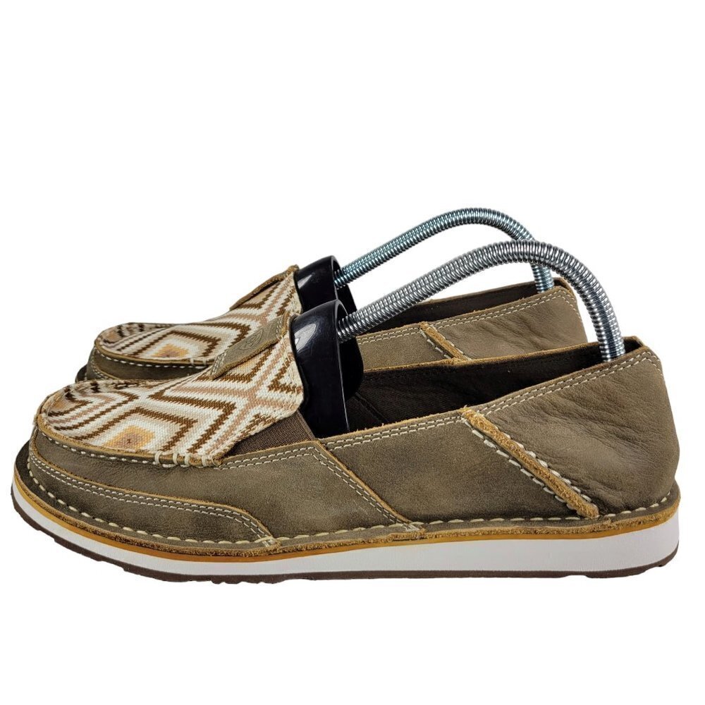 Ariat Womens Cruiser Shoes Size 9.5 Brown Aztec Slip On Loafers Casual Comfort